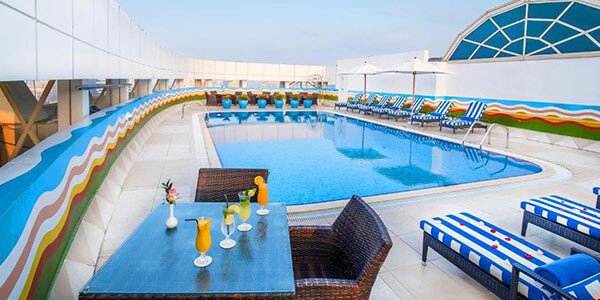 Pool area in ge hotel